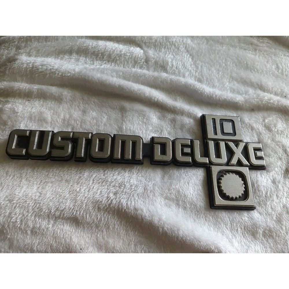 1981-1987 Chevy CUSTOM DELUXE 10 OEM Fender Emblem Part